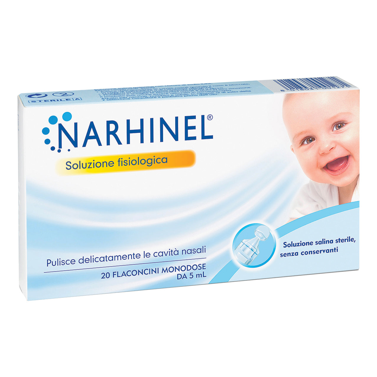 Narhinel soluzione fisiologica per lavaggi nasali 20 flaconcini da 5ml