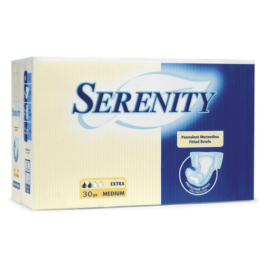 PANNOLONE PER INCONTINENZA SERENITY CLASSIC EXTRA TAGLIA MEDIUM 30 PEZZI