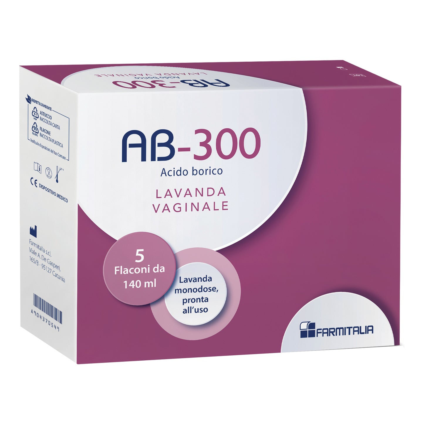 AB 300 LAVANDA VAGINALE 5 FLACONI 140 ML