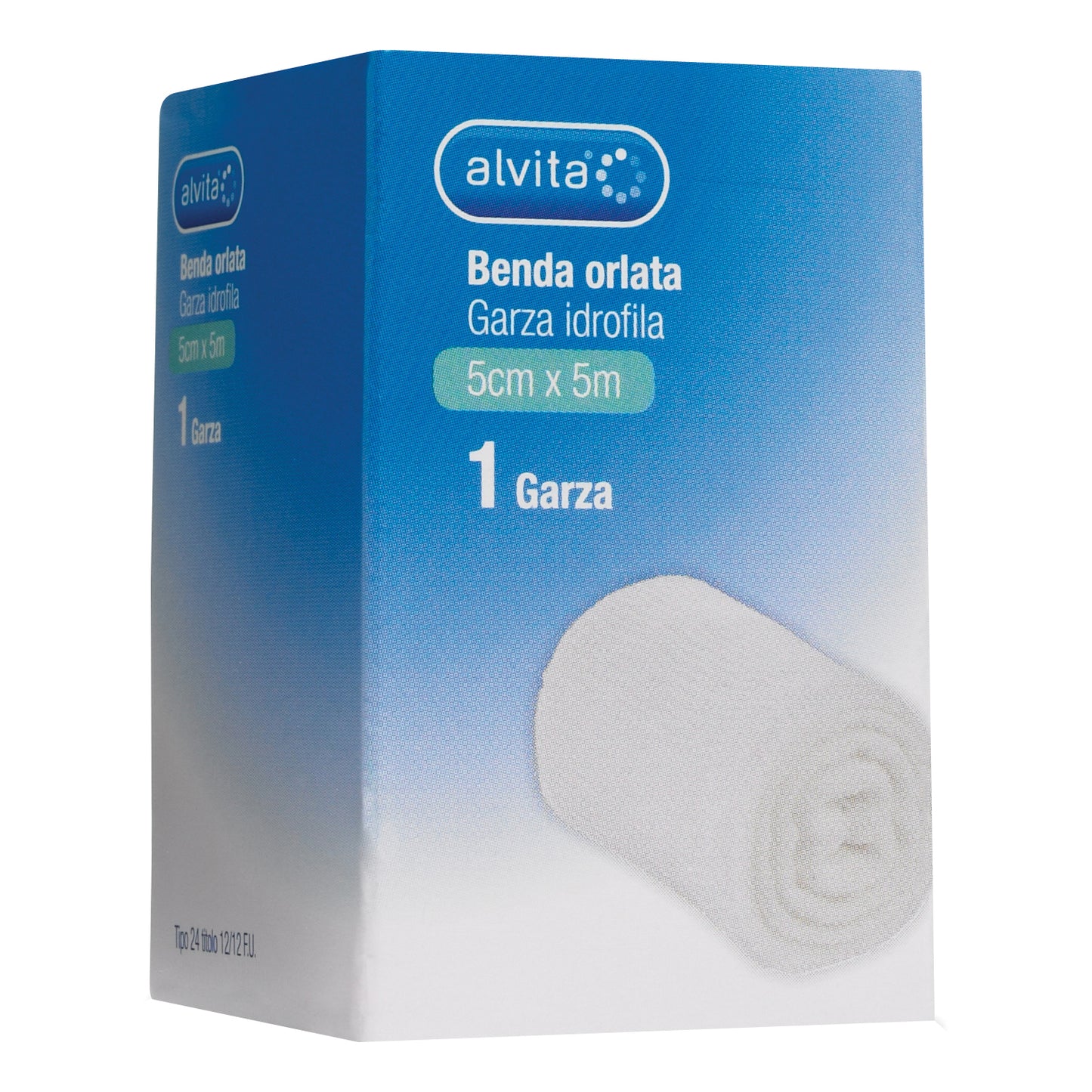 BENDA IN GARZA IDROFILA ORLATA ALVITA 5X500CM