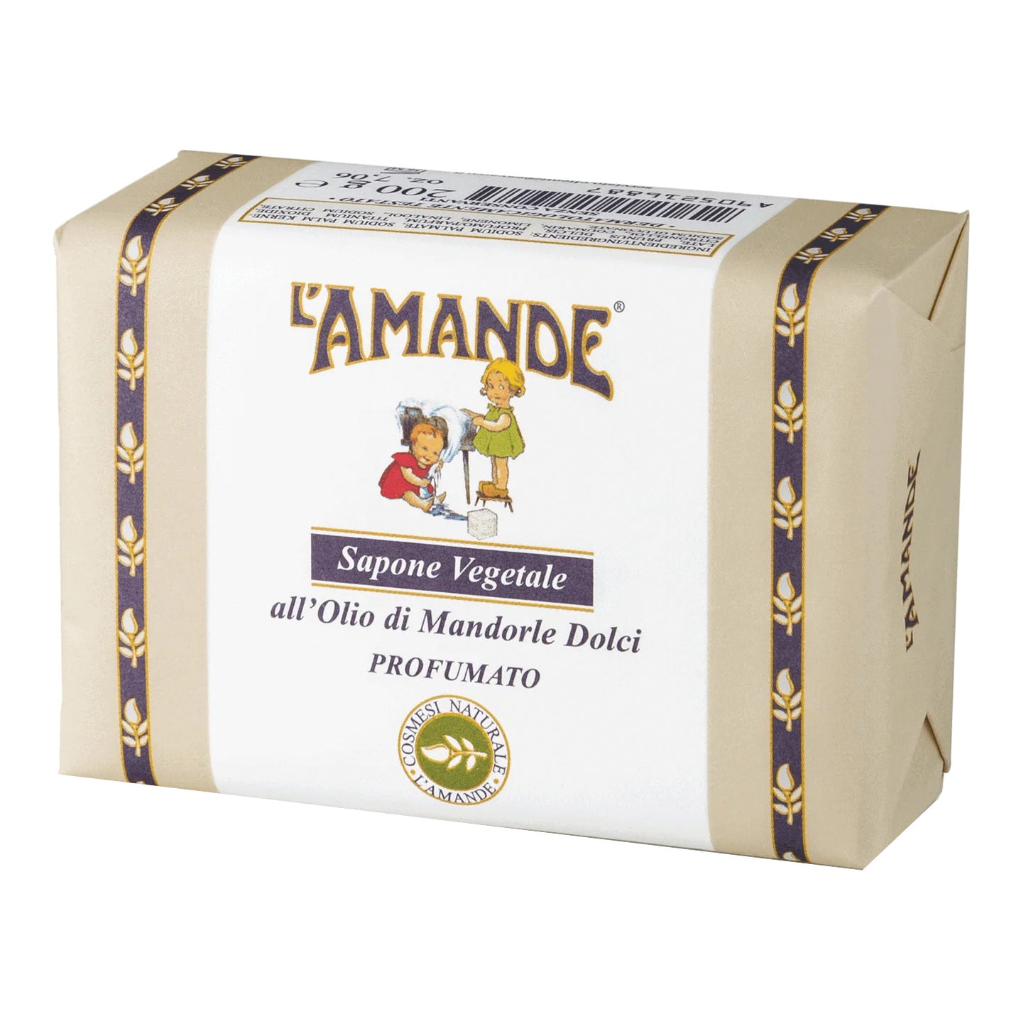 L'AMANDE MARSEILLE SAPONE VEGETALE OLIO MANDORLE DOLCI 200 G