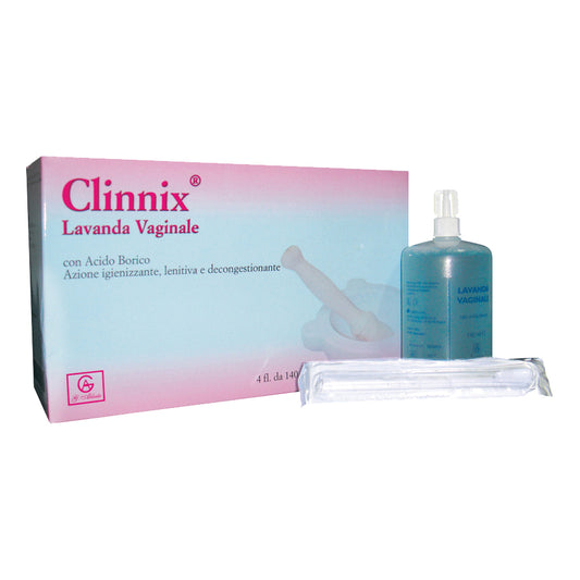 CLINNIX LAVANDA VAGINALE 4 FLACONI 140 ML + 4 CANNULE VAGINALI MONOUSO IN BLISTER