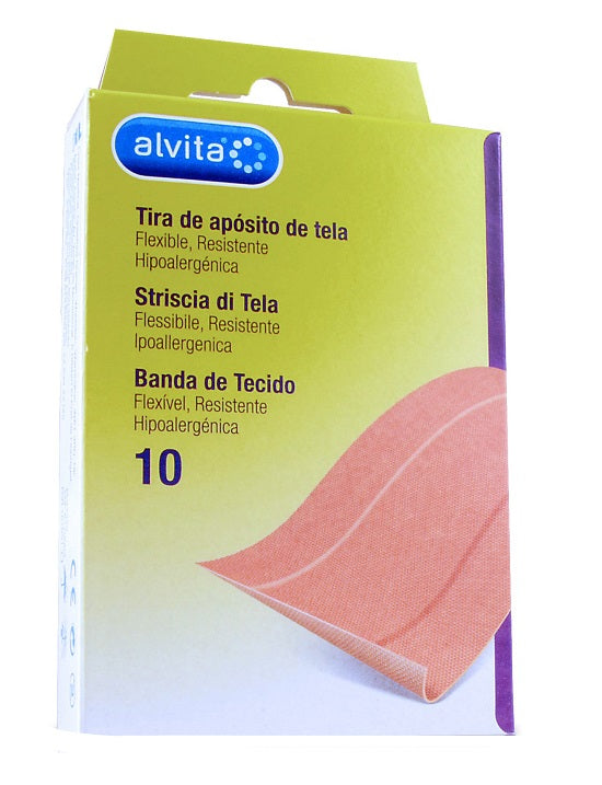 CEROTTO IN STRISCIA DI TELA ALVITA 10 X 6 CM 10 PEZZI