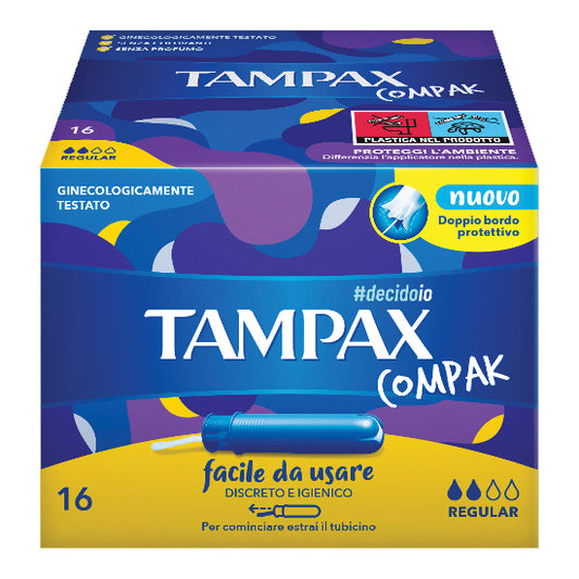 TAMPAX COMPAK REGULAR 16 PEZZI