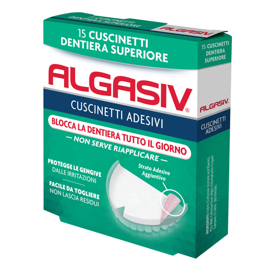 ALGASIV ADESIVO PER PROTESI DENTARIA SUPERIORE 15 PEZZI