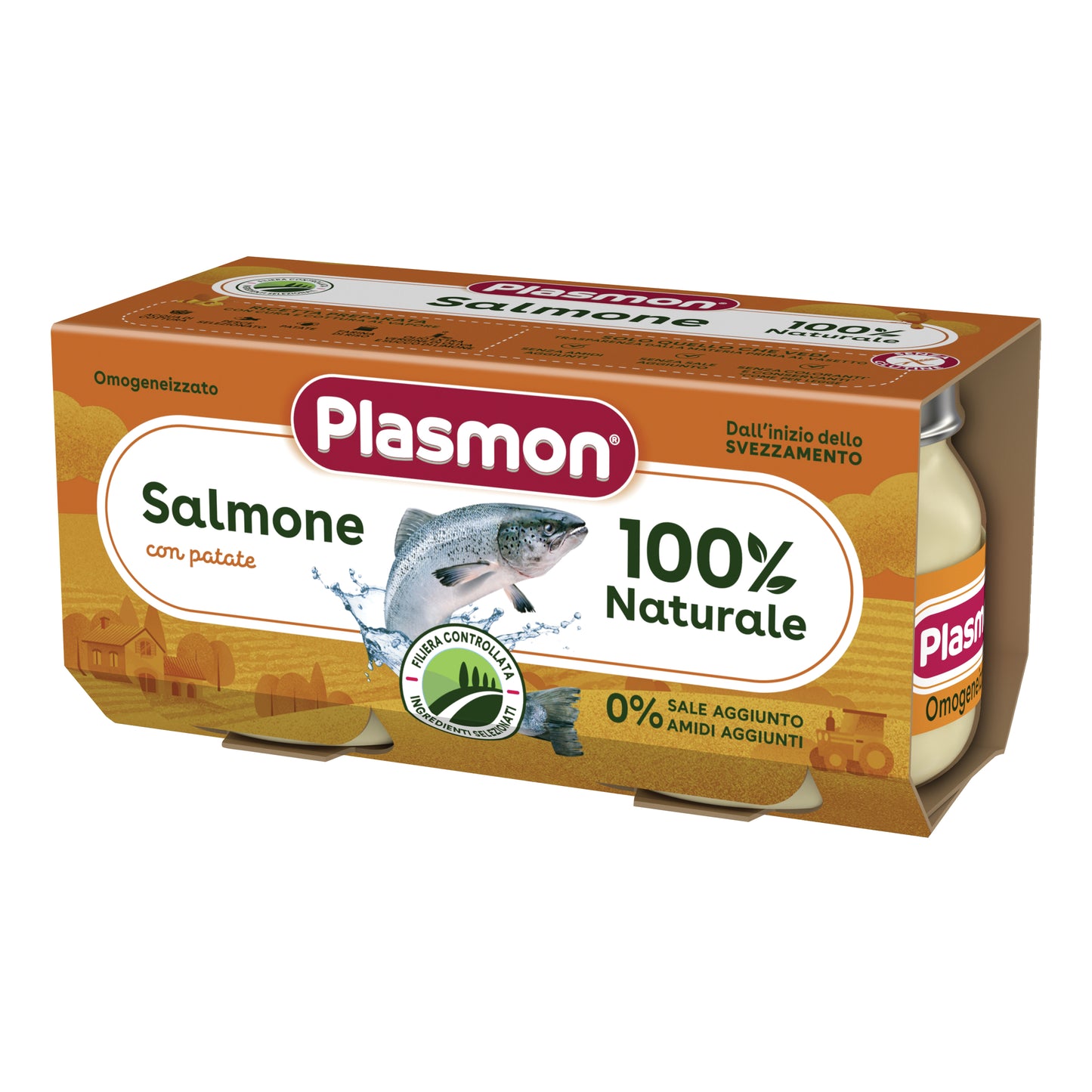 PLASMON OMOGENEIZZATO SALMONE VERDURE 80 G X 2 PEZZI