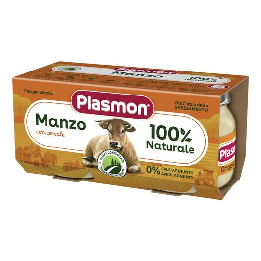 PLASMON OMOGENEIZZATO MANZO 80 G X 2 PEZZI