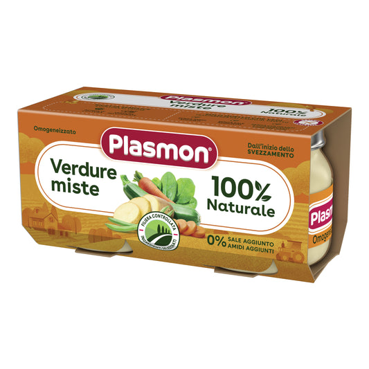 PLASMON OMOGENEIZZATO VERDURE MISTE 80 G X 2 PEZZI