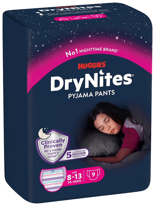 HUGGIES DRYNITES GIRL30/48K 9P