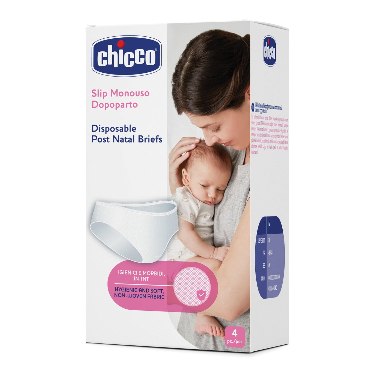 CHICCO MAMMA DONNA SLIP TESSUTO NON TESSUTO MISURA 4 4 PEZZI