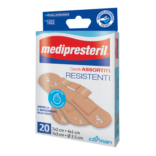 CEROTTI ASSORTITI MEDIPRESTERIL RESISTENTI 20 PEZZI