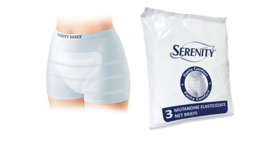 MUTANDINA A RETE PER INCONTINENZA SERENITY PANTY COMFORT XL 3 PEZZI