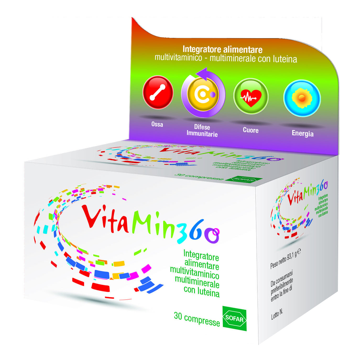 VITAMIN 360 MULTIVITAMINICO MULTIMINERALE 70 COMPRESSE ASTUCCIO 93,10 G