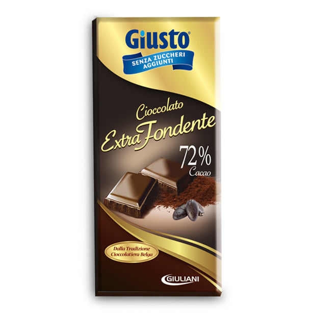 GIUSTO SENZA ZUCCHERO TAVOLETA EXTRA FONDENTE 100 G