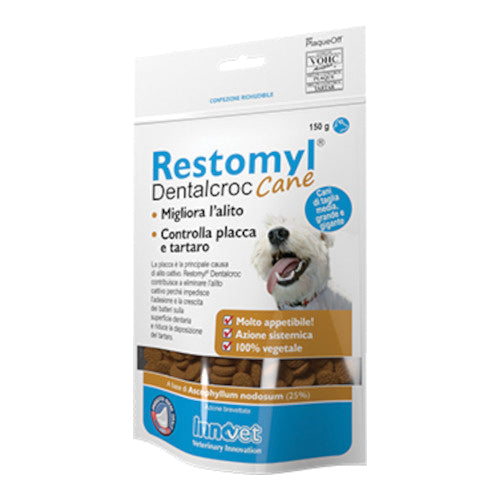 RESTOMYL DENTALCROC CANI TAGLIA MEDIA GRANDE E GIGANTE BUSTA 150 G