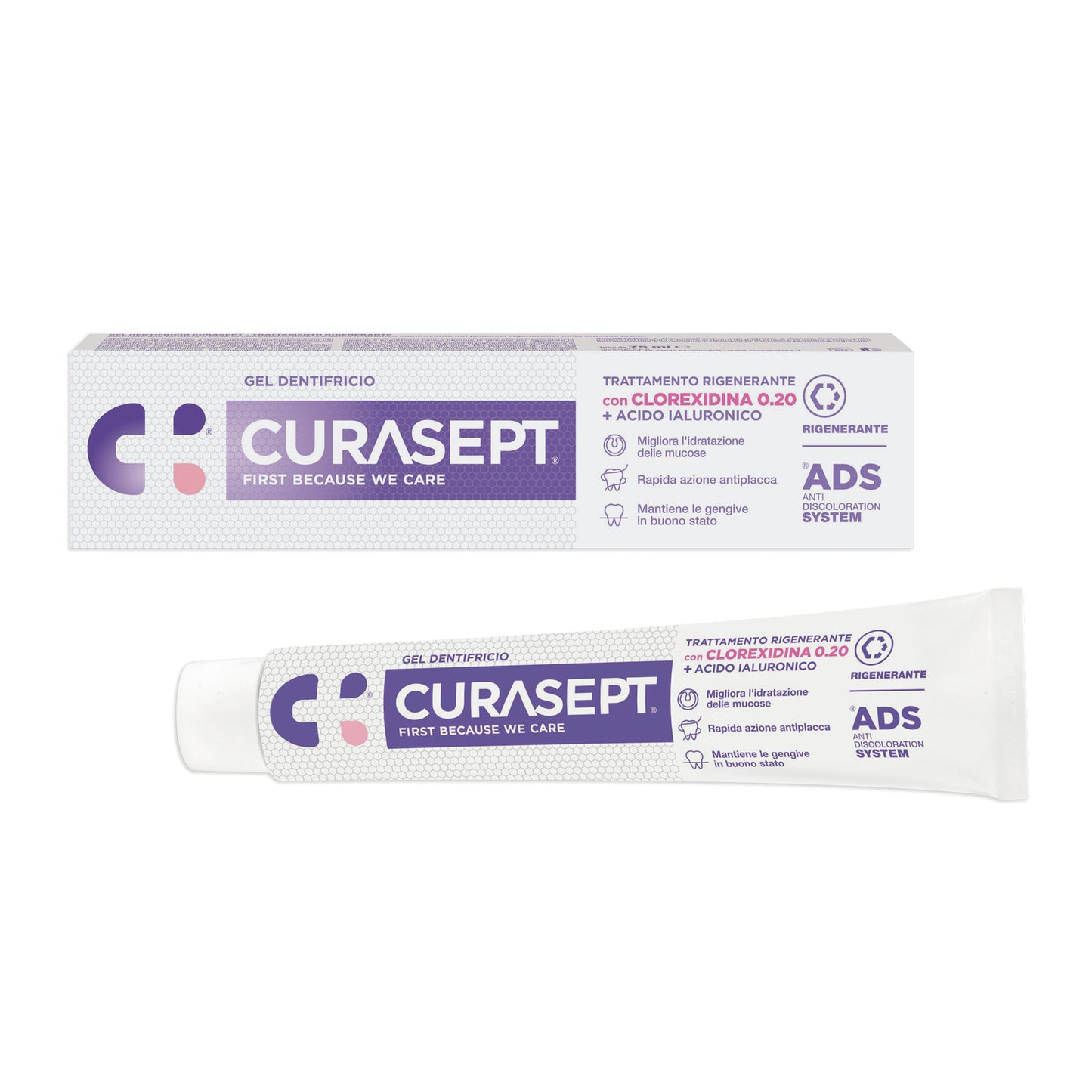 CURASEPT GEL DENTIFRICIO 0,20 CON ADS TRATTAMENTO RIGENERANTE CON ACIDO IALURONICO 75 ML