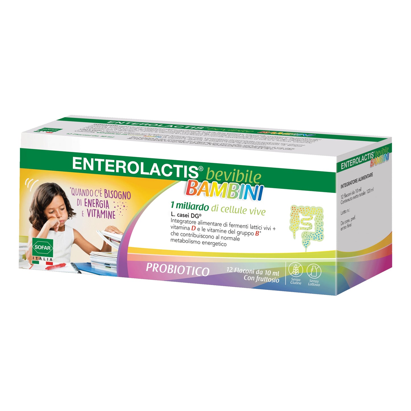 ENTEROLACTIS BEVIBILE BAMBINI 12 FLACONCINI DA 10 ML