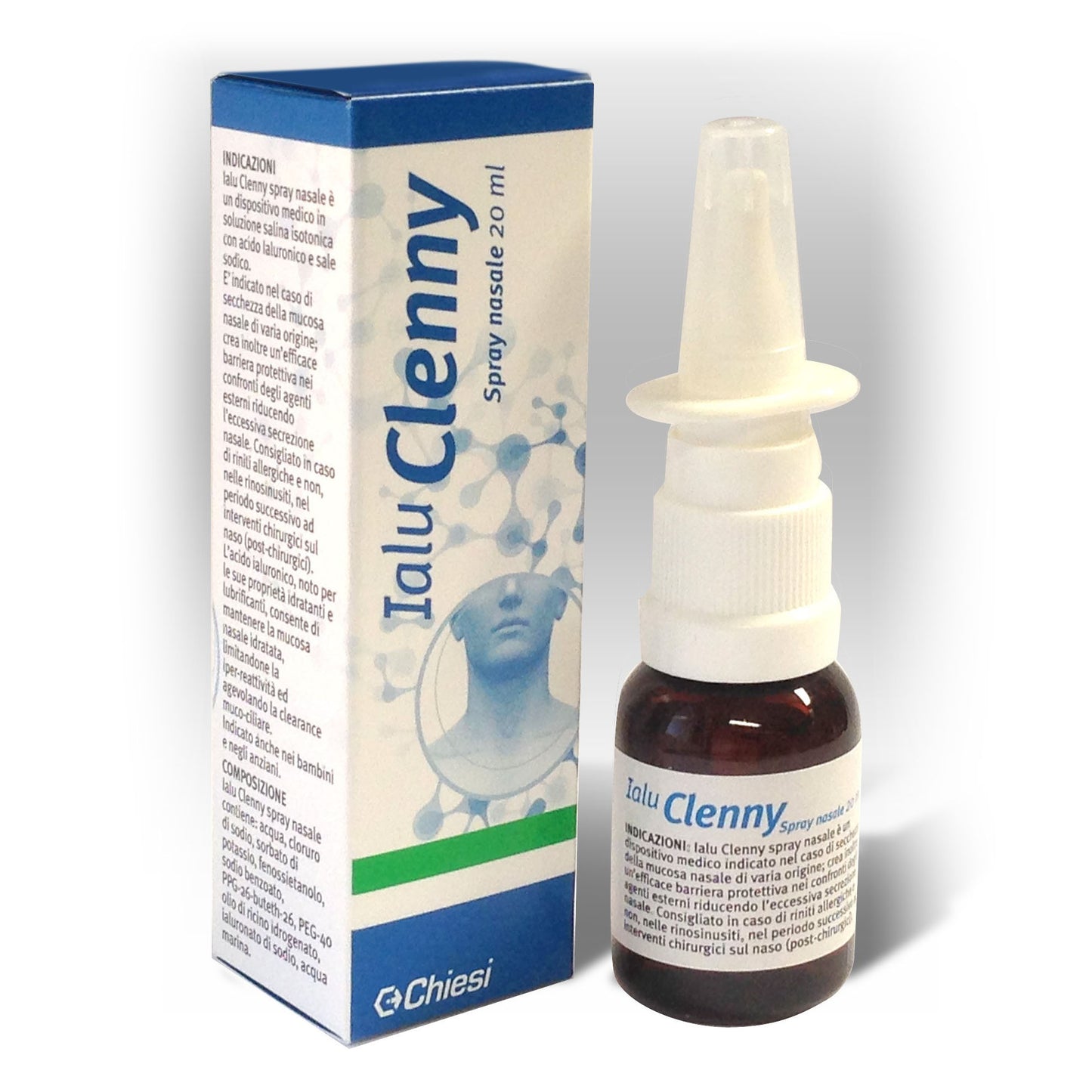 IALU CLENNY SPRAY NASALE SOLUZIONE SALINA ISOTONICA CON ACIDO IALURONICO E SALE SODICO 20 ML