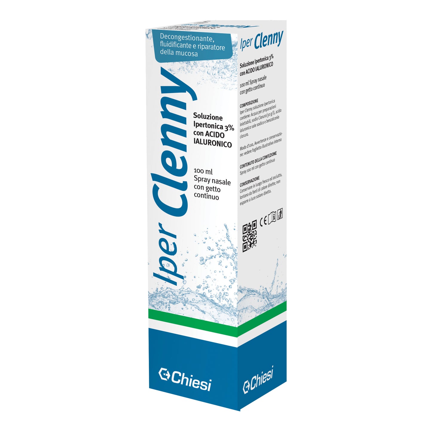 IPER CLENNY SPRAY NASALE EROGAZIONE CONTINUA SOLUZIONE IPERTONICA CON ACIDO IALURONICO 100 ML