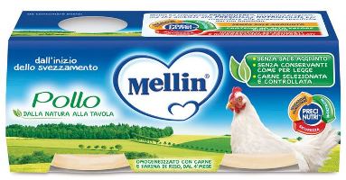 MELLIN OMOGENEIZZATO POLLO 2 X 80 G