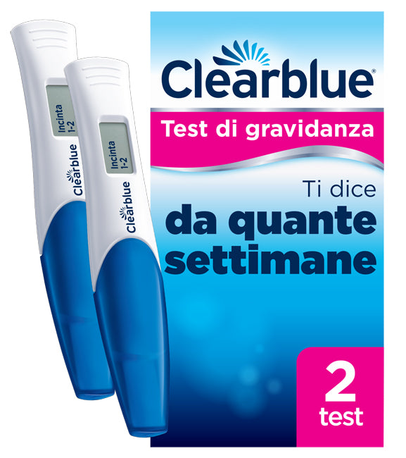 TEST DI GRAVIDANZA CLEARBLUE CON INDICATORE DELLE SETTIMANE 2 PEZZI