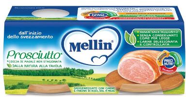 MELLIN OMOGENEIZZATO PROSCIUTTO 2 PEZZI X 80 G