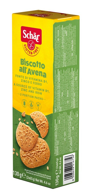 SCHAR BISCOTTI ALL'AVENA 2 BUSTE DA 65 G