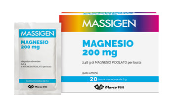 Massigen Integratore Magnesio Pidolato 20 Bustine 6g