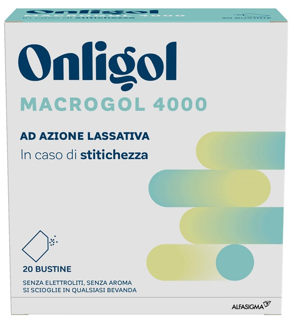 ONLIGOL MACROGOL 4000 20 BUSTINE 10 G SENZA ZUCCHERO