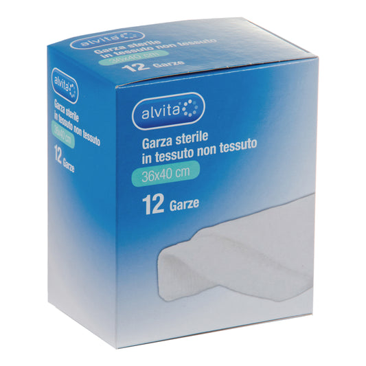 ALVITA GARZA STERILE IN TESSUTO NON TESSUTO 36X40CM 12 PEZZI