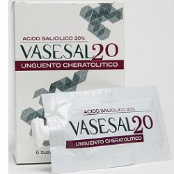 VASESAL 20 6 BUSTINE PLURIDOSE DA 5 ML UNGUENTO CHERATOLITICO