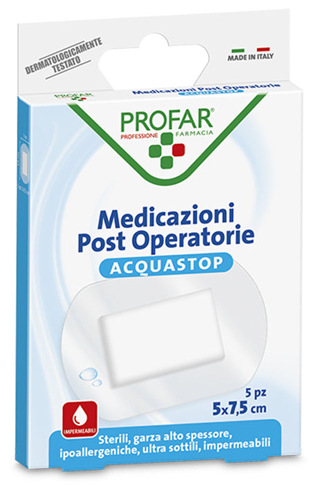 ACQUASTOP MEDICAZIONE POST OPERATORIA 5X7,5 CM PROFAR MED 5 PEZZI