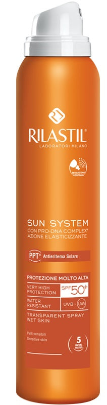 Rilastil Sun System Transparent Spray Solare Wet Skin SPF50+ 200ml