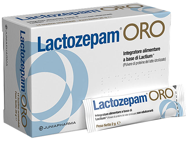 LACTOZEPAM ORO GRANULATO OROSOLIBILE A BASE DI LACTIUM 14 BUSTINE DA 2 G