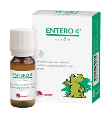 Entero 4 gocce 8ml Integratore di Lactobacillus rhamnosus per l'equilibrio della flora batterica intestinale