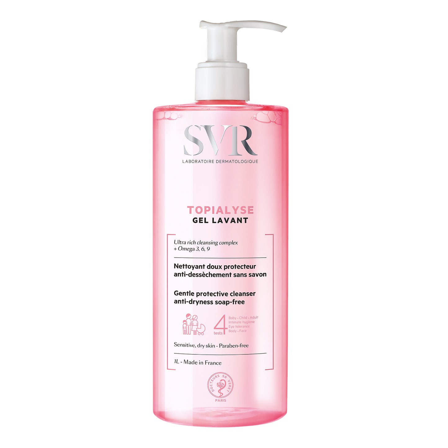 SVR Topialyse Gel detergente anti-secchezza, lenitivo e idratante 1 Litro