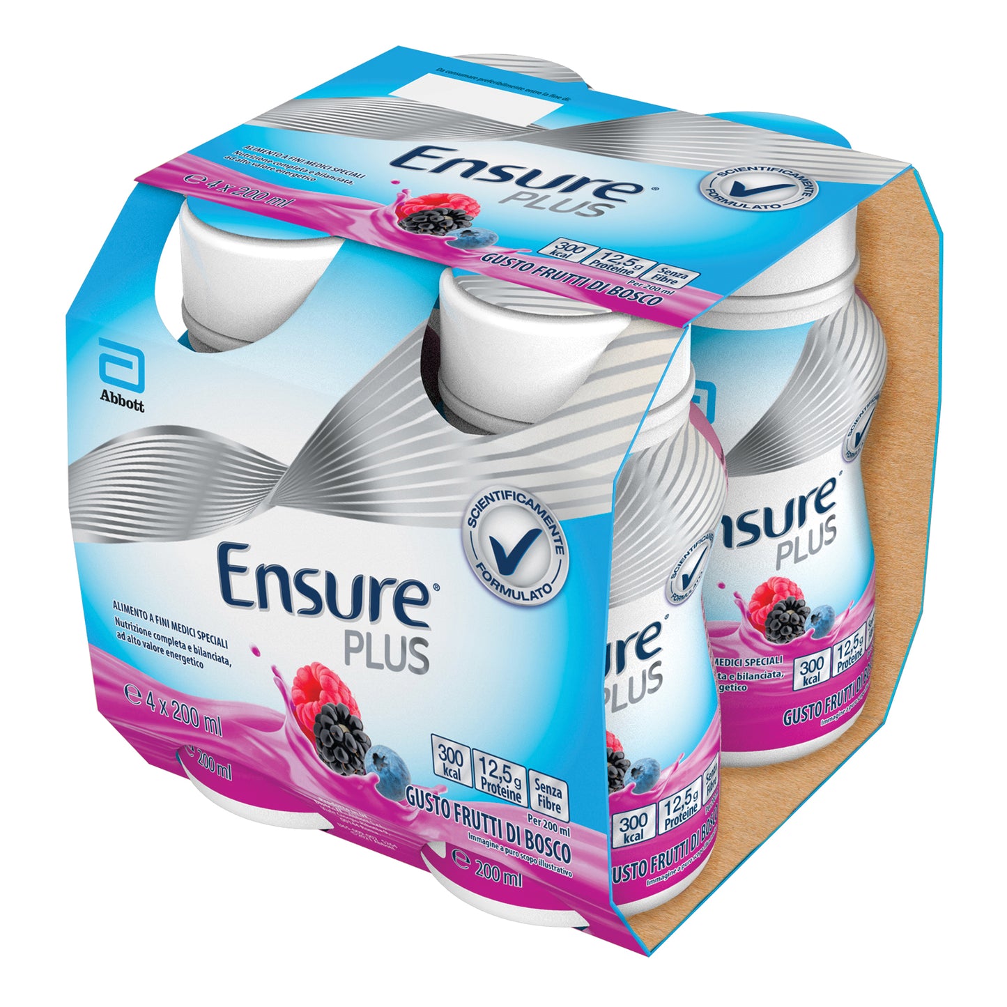 ENSURE PLUS FRUTTI DI BOSCO 4 BOTTIGLIE DA 200 ML