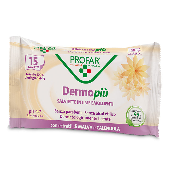 DERMO PIU' SALVIETTE INTIME 20 PEZZI PROFAR