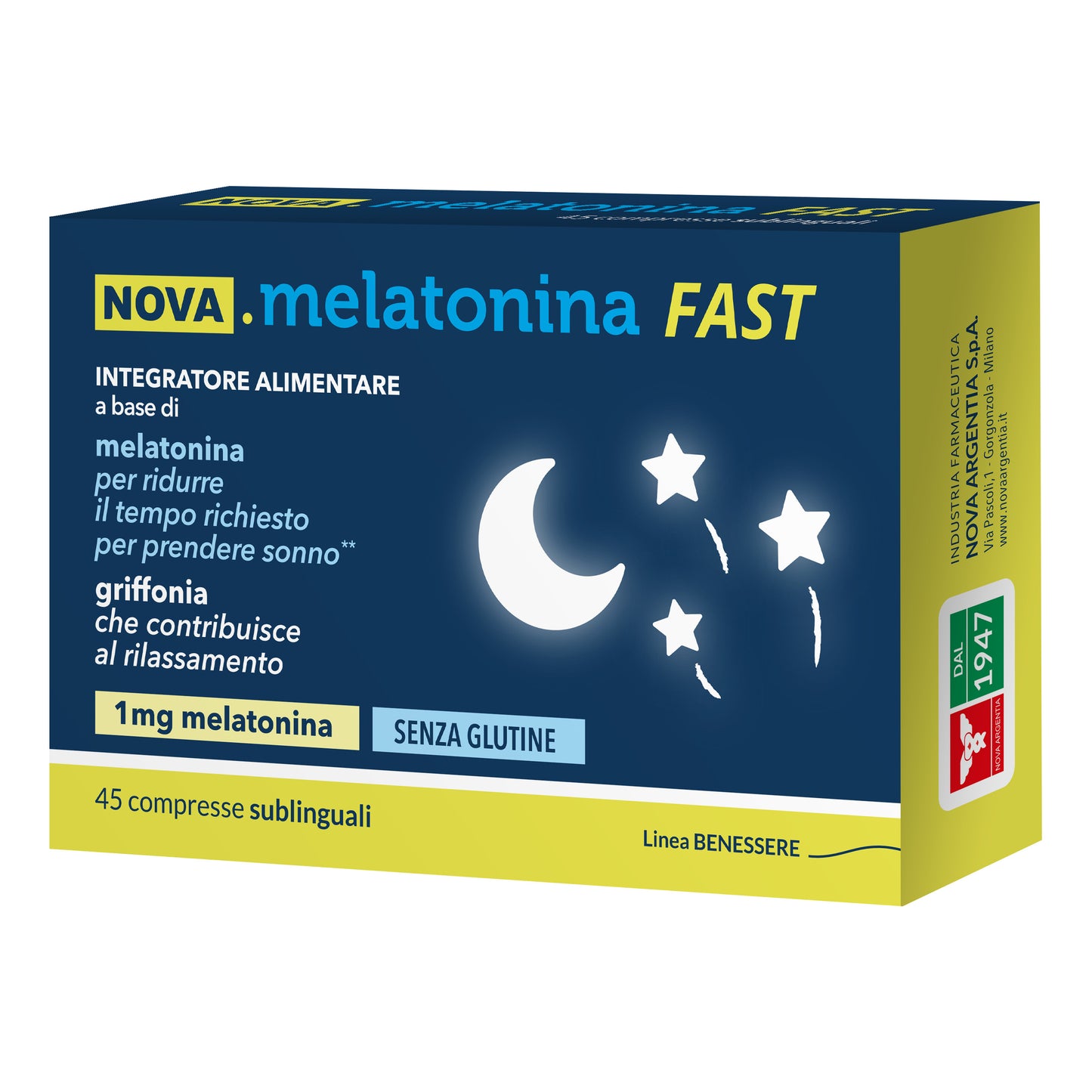 NOVA MELATONINA FAST 45 COMPRESSE 1MG DI MELATONINA