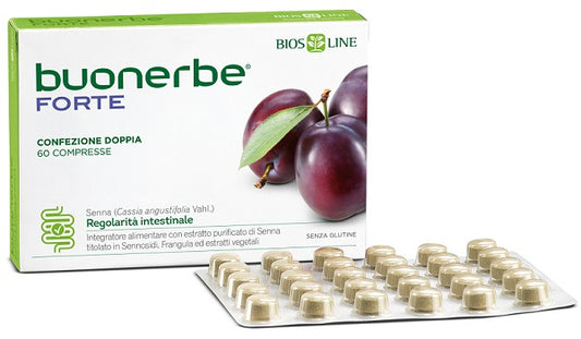 BIOSLINE BUONERBE FORTE 60 compresse -Integratore per favorire il transito intestinale