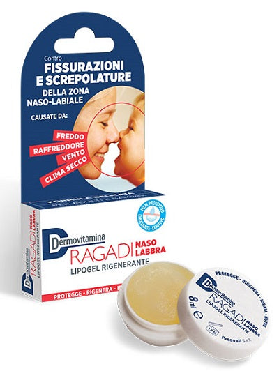 Dermovitamina Ragadi Naso e Labbra Lipogel Rigenerante 8ml