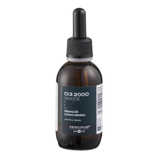 Biosline Principium D3 2000 gocce 50ml Integratore di vitamina D3 per adulti e bambini