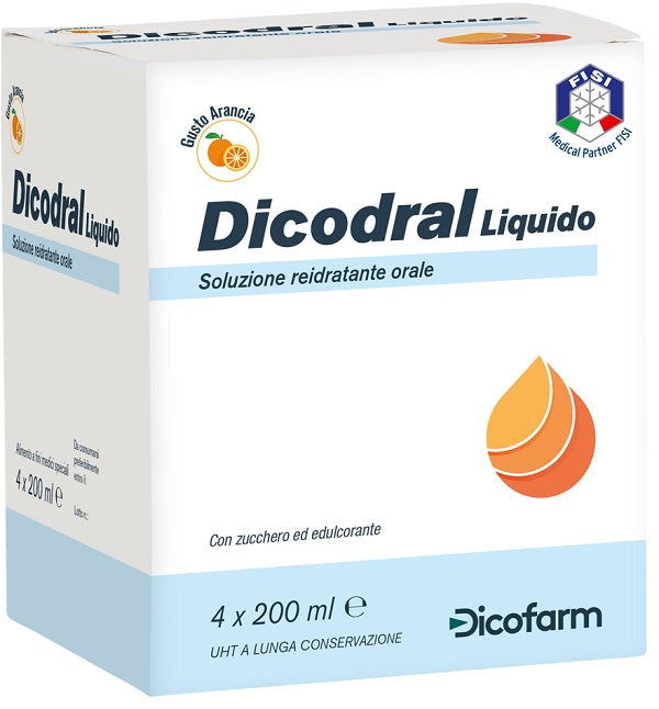 DICODRAL LIQUIDO SOLUZIONE REIDRATANTE ORALE 4 X 200 ML