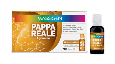 Massigen Pappa Reale Integratore Ricostituente 10 flaconi da 25 ml