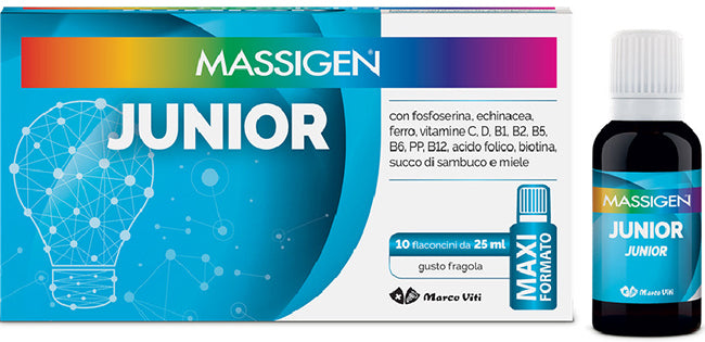 Massigen Junior Integratore Tonico Energetico Bambini 10 flaconi da 25 ml