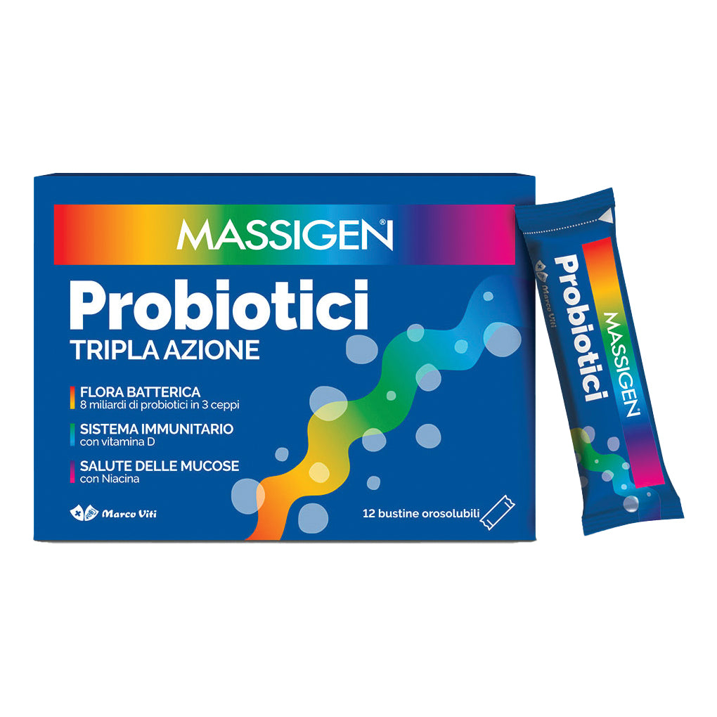 Massigen Probiotici Tripla Azione 12 stick orosolubili
