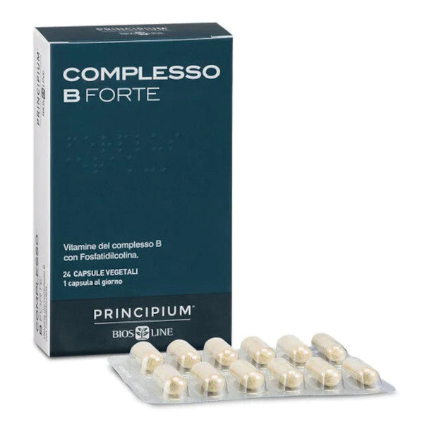 BIOSLINE PRINCIPIUM COMPLESSO B FORTE 24 capsule- Integratore di vitamine del gruppo B