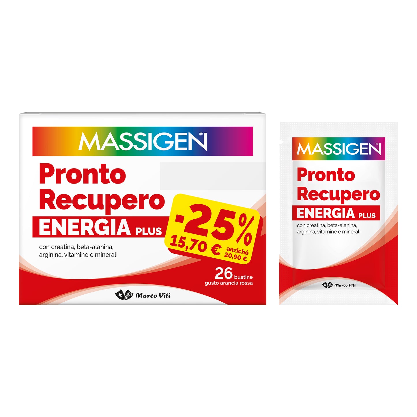 Massigen Pronto Recupero Energia Plus 26 Bustine Promo
