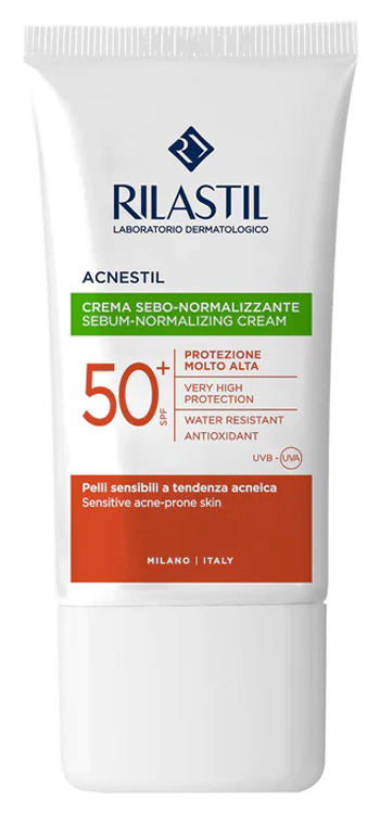Rilastil Sun System Acnestil Crema solare viso per pelli acneiche SPF50+ 40 ml