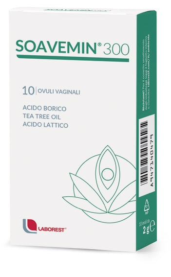 Soavemin 300 - Ovuli vaginali 10 pezzi con acido borico, tea tree oil e acido lattico